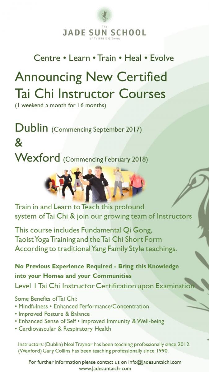 Tai Chi Instructor Training Course Wexford Network Ireland Irish